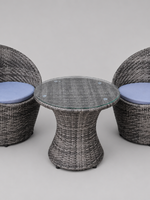 Wicker Patio Lounge Set