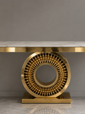 Gold Modern Console Table