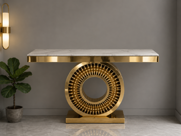 Gold Modern Console Table