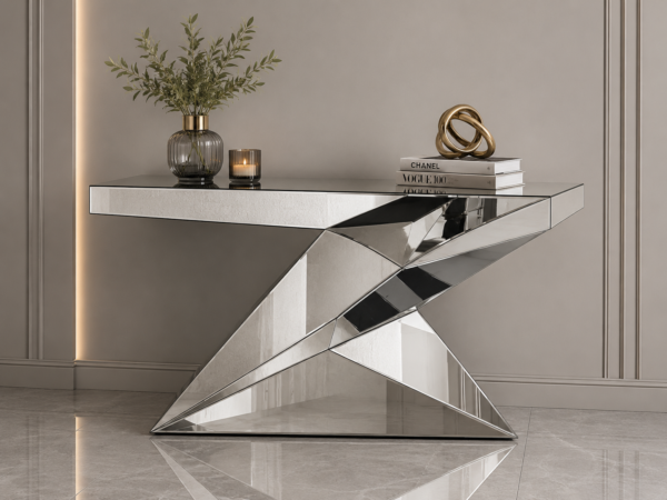 ChatGPT Image Jul 12, 2026, 11_49_26 AM Geometric Mirrored Console Table