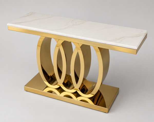 Modern Marble & Gold Console Table