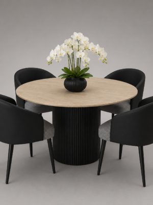 Modern Round Dining Table Set