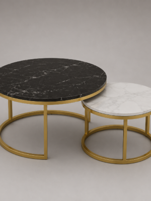 Modern Marble Nesting Coffee Tables