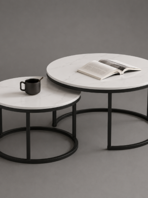 Modern Nested Coffee Table Set