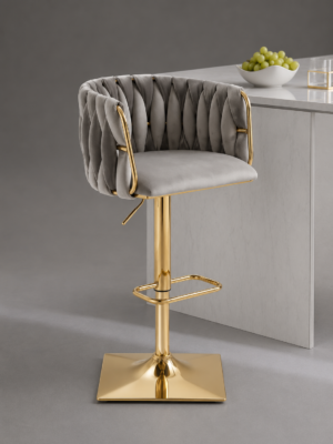 Luxury Velvet Bar Stool