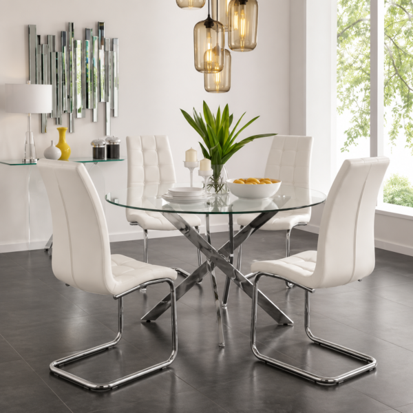 Modern Glass Dining Set