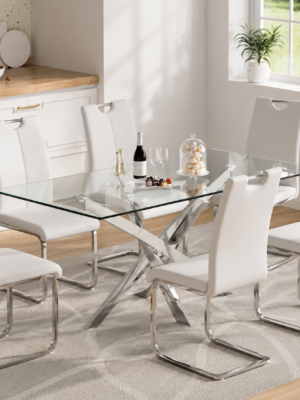Modern Glass Dining Set