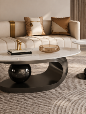 Modern Marble Coffee Table Set