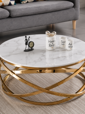 Modern Marble Top Coffee Table