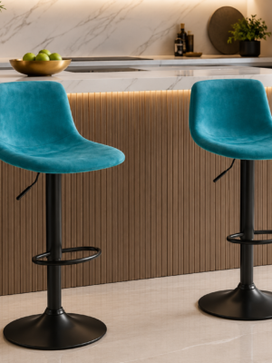 Modern Adjustable Bar Stools (Set of 2)
