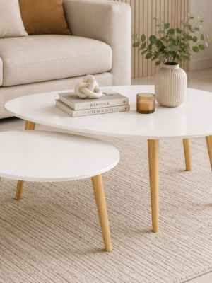 Modern White Nesting Coffee Tables