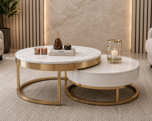 Modern Marble Nesting Coffee Tables