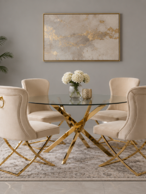 Modern Glass Dining Set