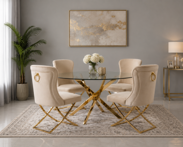 Modern Glass Dining Set