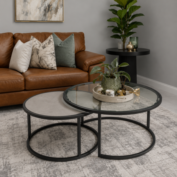 Modern Nesting Coffee Table Set