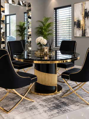 ChatGPT Image Jul 20, 2026, 11_05_07 AM Luxury Black & Gold Dining Set