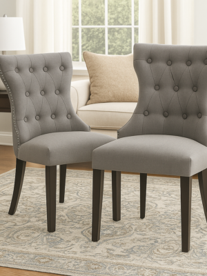 Button Vintage set of 2 dining chairs