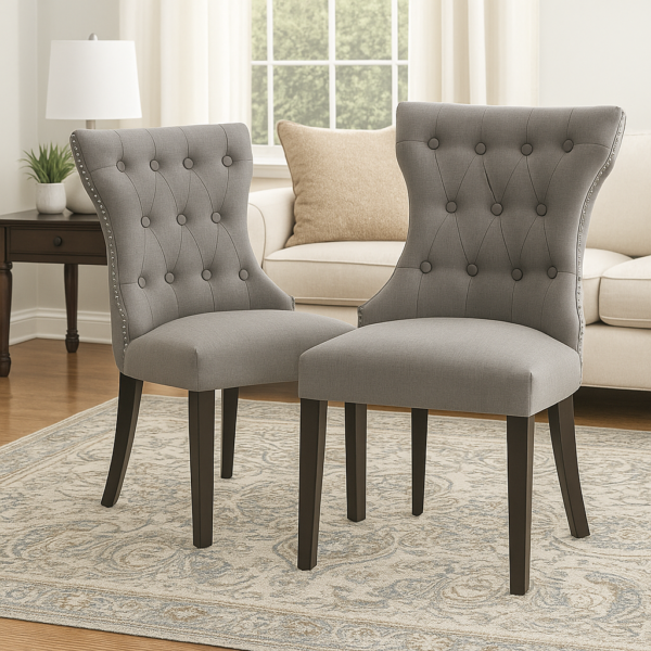 Button Vintage set of 2 dining chairs