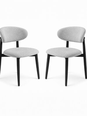 Boucle dining chair set of 2