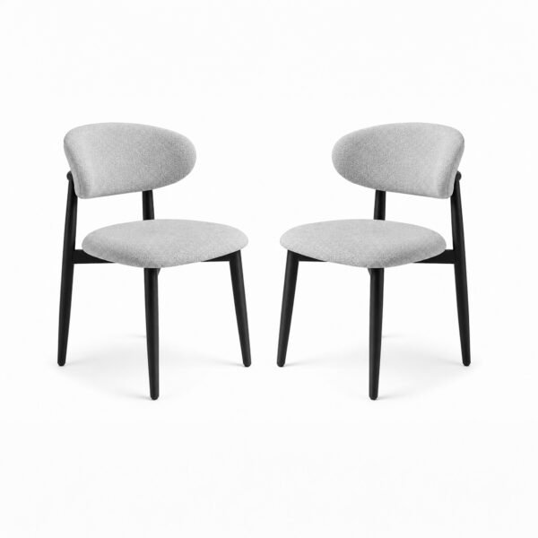 Boucle dining chair set of 2