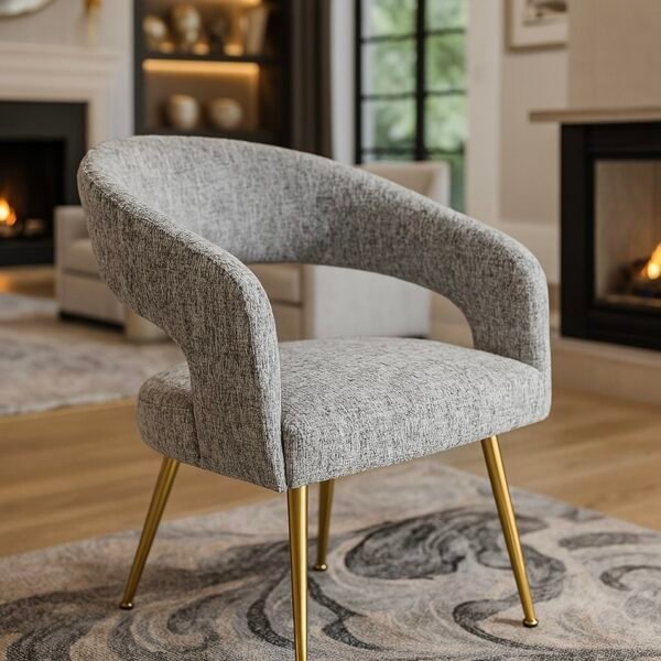 Embrace gold-leg accent dining chair