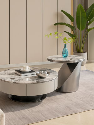 Chrome Zenith Nesting coffee table