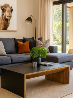Column Mango wood coffee table