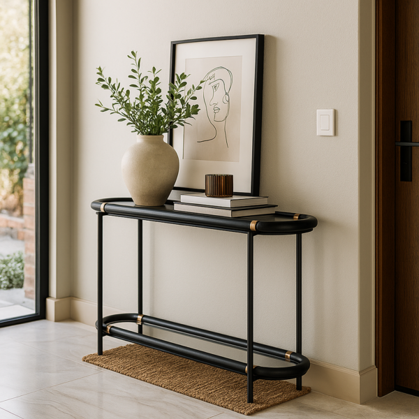 Nexus Black Entryway Console Table