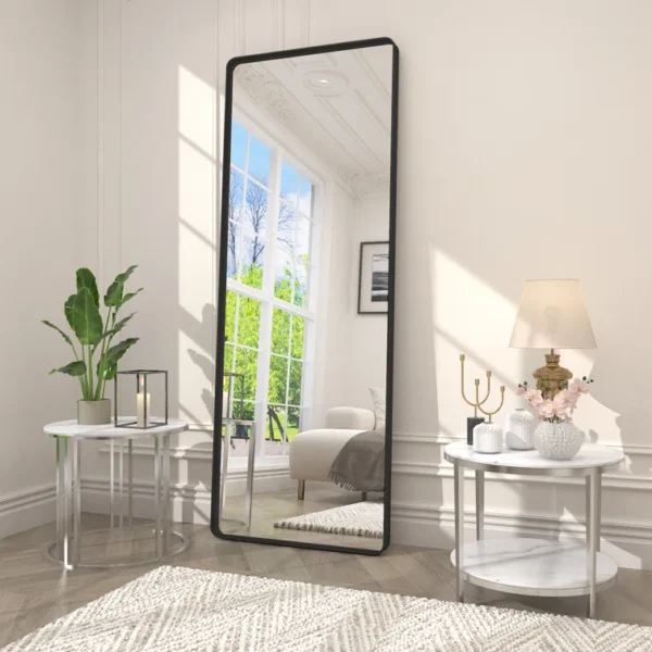 mir 18 Black Framed Flat Mirror