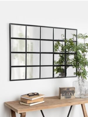 Luxe Black Window Mirror