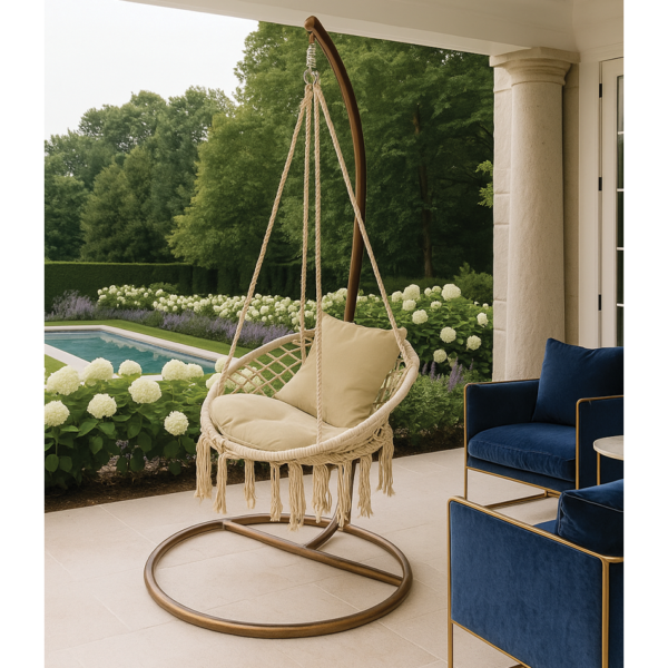 out 10 Lazio Hanging Chair with stand