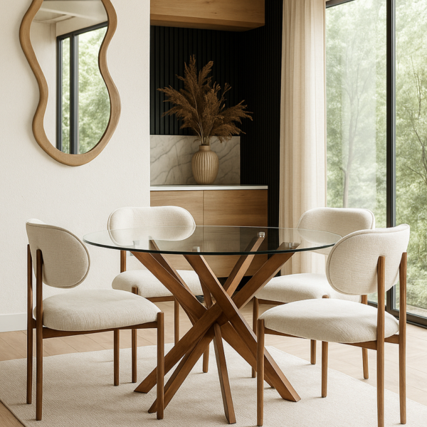 set 15 Luna 4 seater dining set