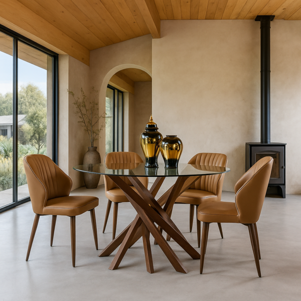 set 20 Tyra Walnut dining set