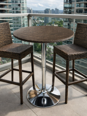Aura Modern Bistro Table with 2 Chairs
