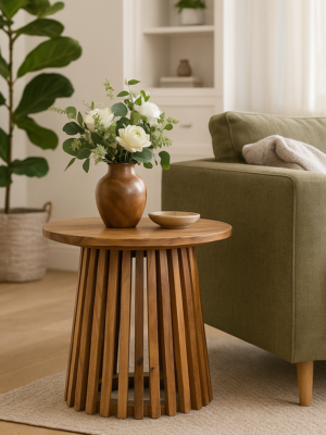 Cassidy Solid Mango Wood Side Table