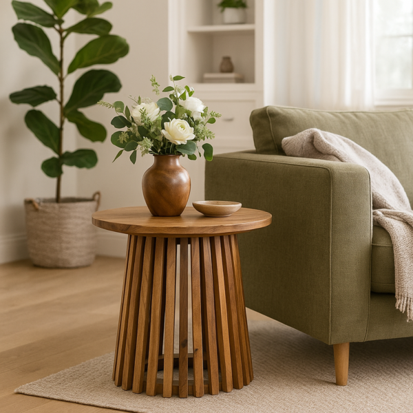 Cassidy Solid Mango Wood Side Table