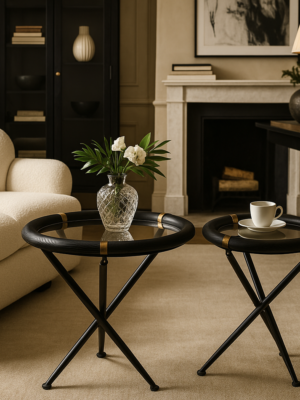 Nexus Black set of 2 Side Tables