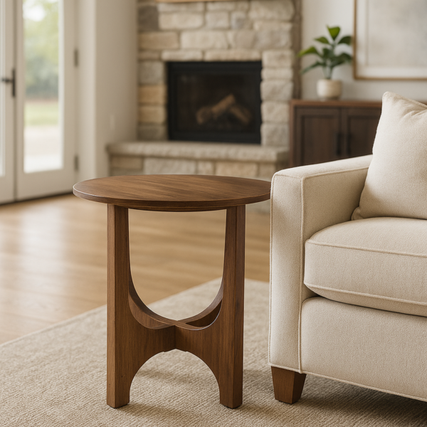 side 8 Round Side Table with X-Base
