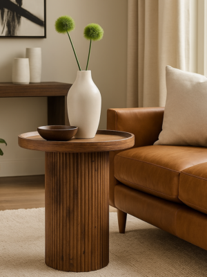 side 9 Two-Tone Round Side Table