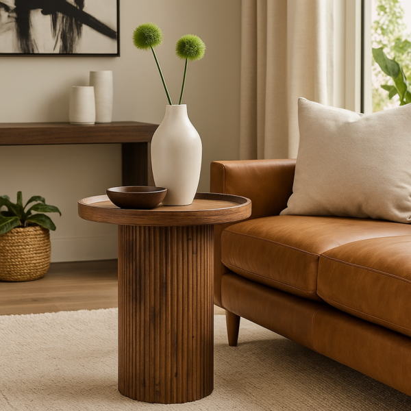 side 9 Two-Tone Round Side Table