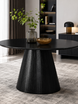 tab 1 Varenna Fluted Glass Top dining table