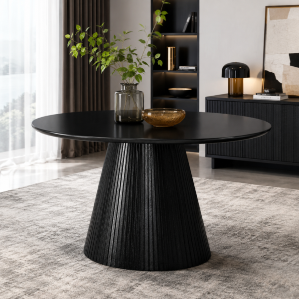 Varenna Fluted Glass Top dining table