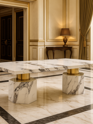 Centurion Modern marble dining table