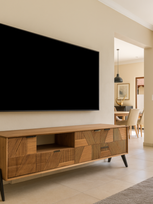 Paris Acacia Wood Media Unit